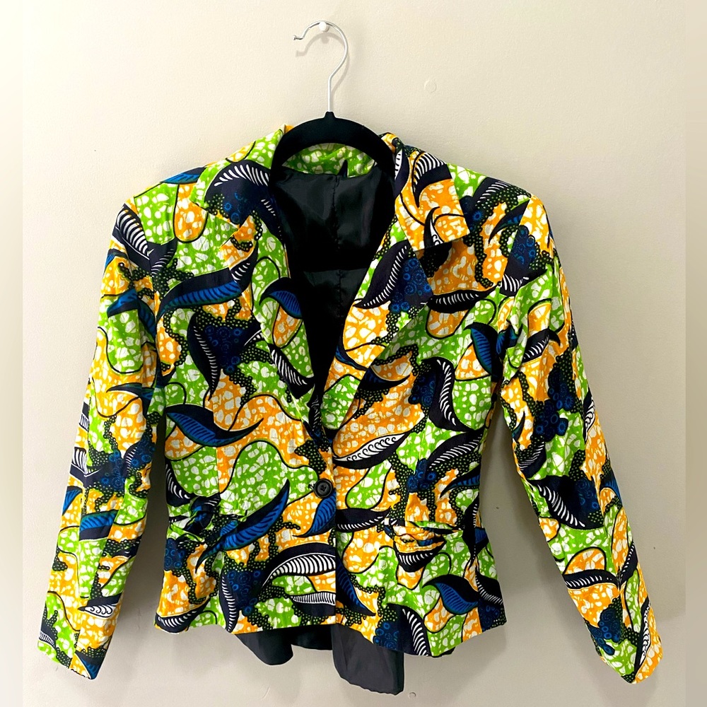 African print blazer